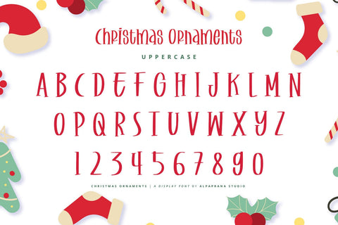 Christmas Ornaments - Display Font Font Alpaprana Studio 