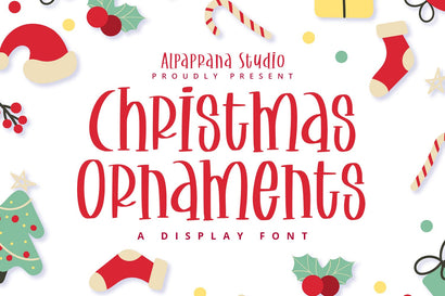 Christmas Ornaments - Display Font Font Alpaprana Studio 