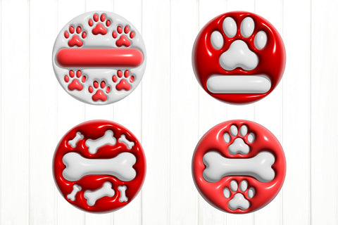 Christmas Ornaments Dog PNG. 3D Inflated Dog Sign Sublimation Olga Terlyanskaya 