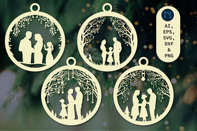 Christmas Ornaments Laser Cut SVG Bundle SVG MD JOYNAL ABDIN 