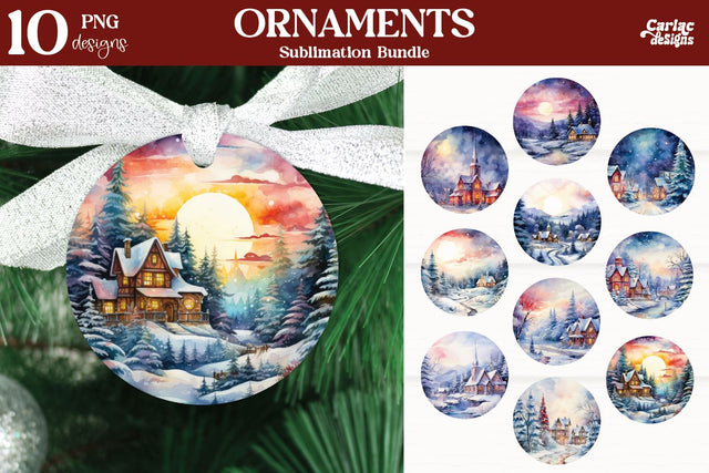 Christmas Ornaments PNG Sublimation Carla C Designs 