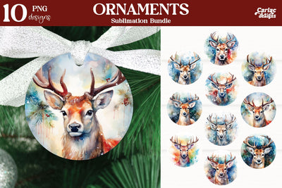 Christmas Ornaments PNG Sublimation Carla C Designs 