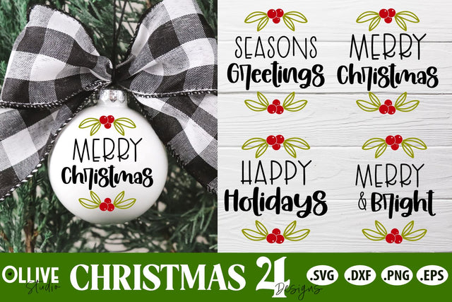 Christmas Ornaments Quotes Bundle SVG SVG Ollive Studio 