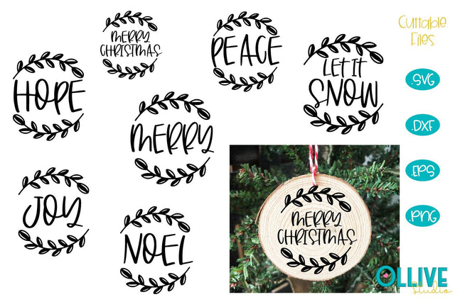 Christmas Ornaments Rounds SVG Bundle SVG Ollive Studio 
