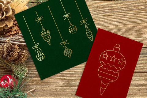Christmas Ornaments SKETCH Single Line Drawing SVG SVG Designed by Geeks 