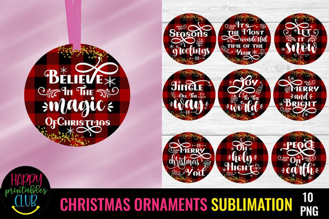 Christmas Ornaments Sublimation Bundle-Christmas Sublimation Sublimation Happy Printables Club 