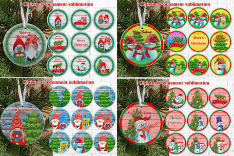 Christmas ornaments sublimation | Christmas gnome ornament Sublimation Svetana Studio 