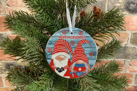 Christmas ornaments sublimation | Christmas gnome ornament Sublimation Svetana Studio 