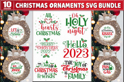 Christmas Ornaments SVG Bundle, 10 Designs SVG Shetara Begum 