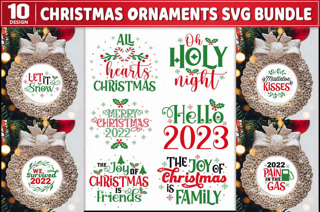 Christmas Ornaments SVG Bundle, 10 Designs SVG Shetara Begum 