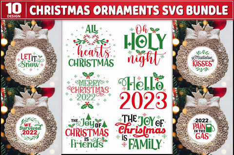 Christmas Ornaments SVG Bundle, 10 Designs SVG Shetara Begum 