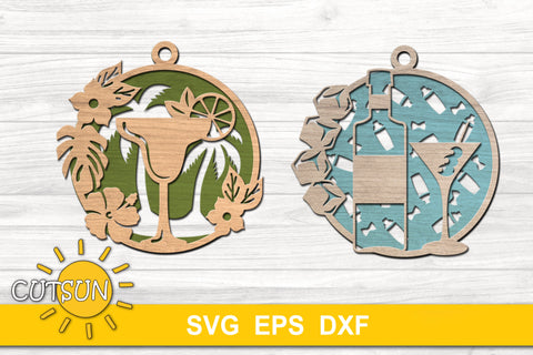 Christmas Ornaments SVG bundle Drinks and cocktails SVG CutsunSVG 