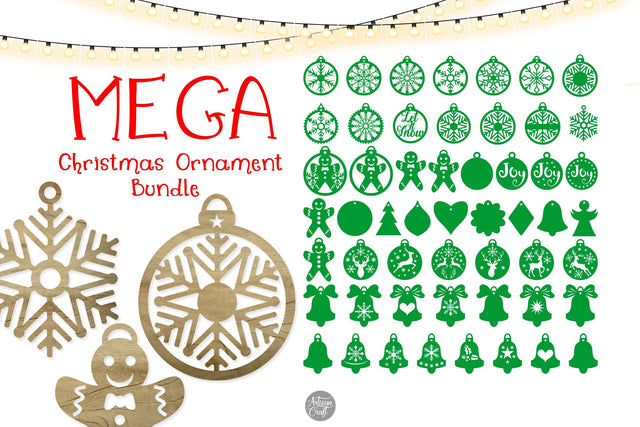 Christmas ornaments SVG bundle SVG Artisan Craft SVG 