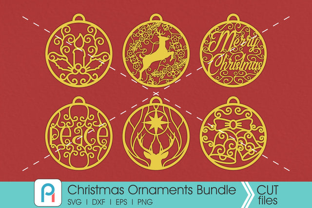 Christmas Ornaments Svg Bundle SVG Pinoyart Kreatib