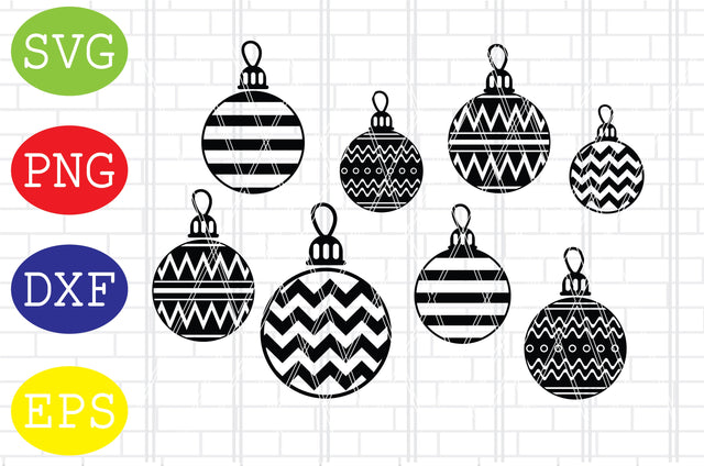 Christmas Ornaments SVG, Christmas Balls PNG, Ornament Clipart, Ornament Svg Bundle, Christmas Svg, Ornament Cut File SVG DigitalSvgFiles 