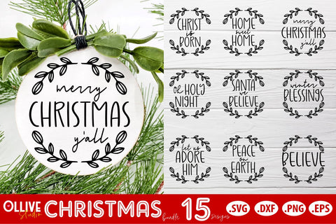 Christmas Ornaments SVG | Christmas Bundle SVG SVG Ollive Studio 
