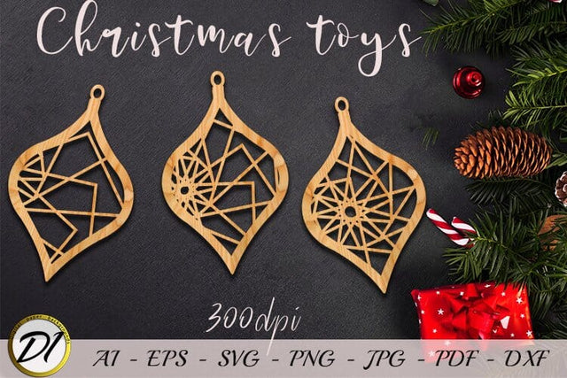 Christmas Ornaments SVG. Cut Files Pack.Christmas toys svg SVG Evgenyia Guschina 