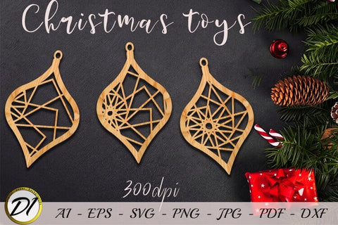 Christmas Ornaments SVG. Cut Files Pack.Christmas toys svg SVG Evgenyia Guschina 