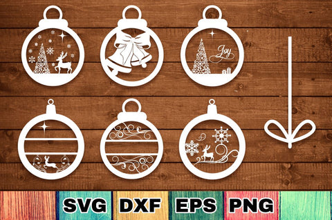 Christmas Ornaments SVG Files Pack SVG Feya's Fonts and Crafts 
