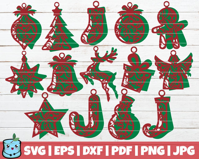 Christmas Ornaments SVG MintyMarshmallows 