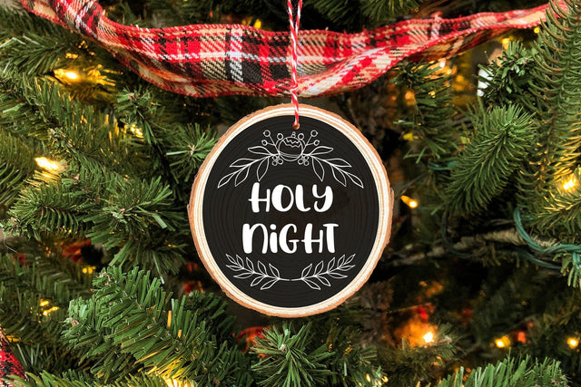 Christmas Ornaments SVG, Round Christmas SVGs, Holy Night SVG dapiyupi store 