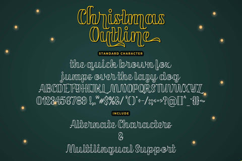 Christmas Outline Font love script 
