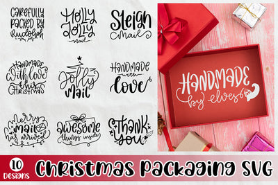 Christmas Packaging Sticker Bundle, Small Business Sticker SVG dapiyupi store 