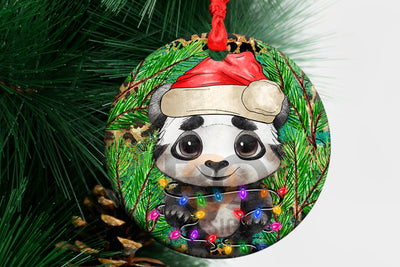 Christmas Panda Ornament Png Sublimation Design, Christmas Ornament Png, Merry Christmas Png, Christmas Panda Ornament, Digital Download Sublimation BOO-design 