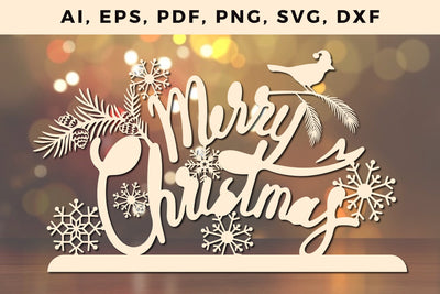 Christmas paper cut template Craft svg, Laser Cut Files, SVG, 3D Designs, SVG MD JOYNAL ABDIN 