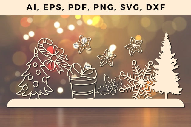Christmas paper cut template Craft svg, Laser Cut Files, SVG, 3D Designs, SVG MD JOYNAL ABDIN 