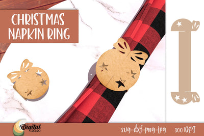 Christmas Paper. Napkin Ring Paper Cut. Christmas Decor SVG. 3D Paper Evgenyia Guschina 