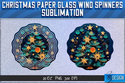 Christmas Paper Wind Spinners Sublimation Sublimation Fly Design 