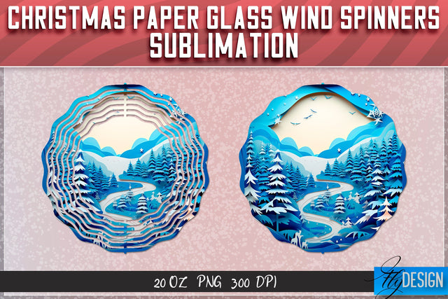 Christmas Paper Wind Spinners Sublimation Sublimation Fly Design 