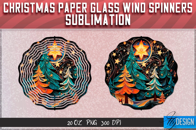 Christmas Paper Wind Spinners Sublimation Sublimation Fly Design 
