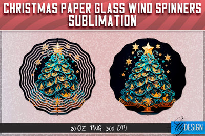 Christmas Paper Wind Spinners Sublimation Sublimation Fly Design 