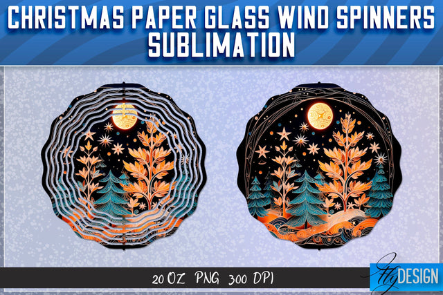 Christmas Paper Wind Spinners Sublimation Sublimation Fly Design 