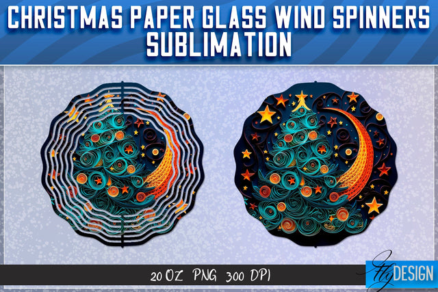 Christmas Paper Wind Spinners Sublimation Sublimation Fly Design 
