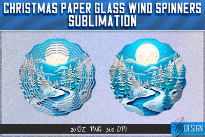 Christmas Paper Wind Spinners Sublimation Sublimation Fly Design 