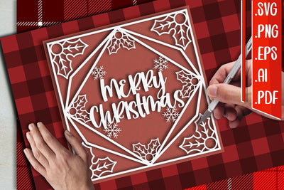 Christmas Papercut 10 svg eps ai png pdf 3D Paper zafrans studio 