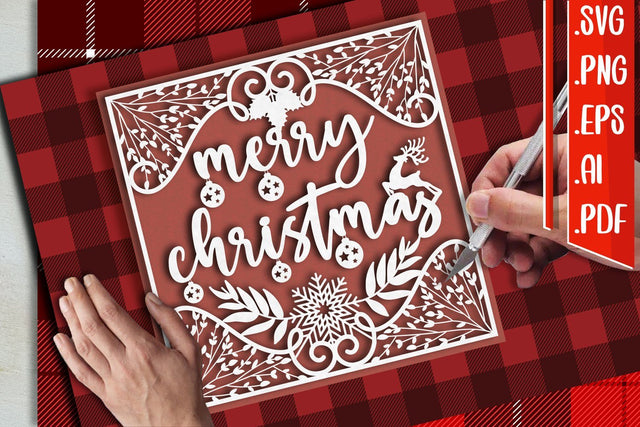 Christmas Papercut 3 svg eps ai png pdf SVG zafrans studio 