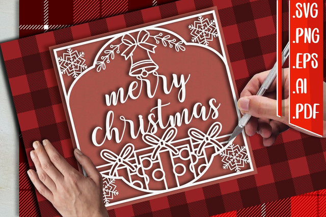 Christmas Papercut 9 svg eps ai png pdf 3D Paper zafrans studio 