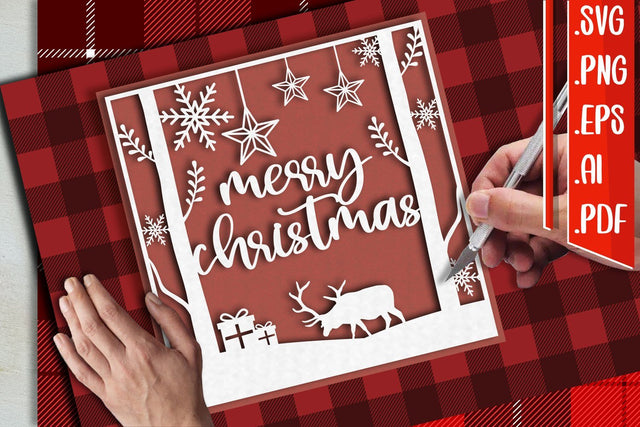 Christmas Papercut svg eps ai png pdf SVG zafrans studio 