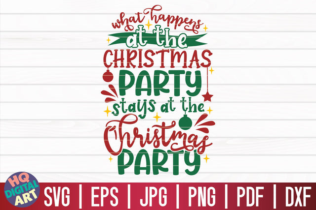 Christmas Party Quote SVG | Christmas Wine SVG SVG HQDigitalArt 