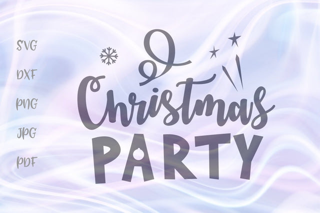 Christmas Party Sign SVG, PNG, DXF, PDF, JPG SVG Digitals by Hanna 