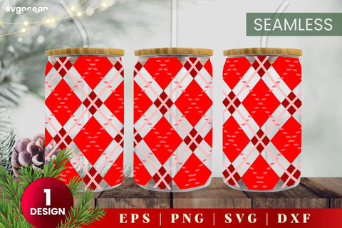 Christmas Pattern Can Glass | Svg Bundle | 16 Oz Libbey Glass SVG SvgOcean 