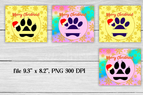 Christmas paws | Paws tumbler sublimation Sublimation Svetana Studio 