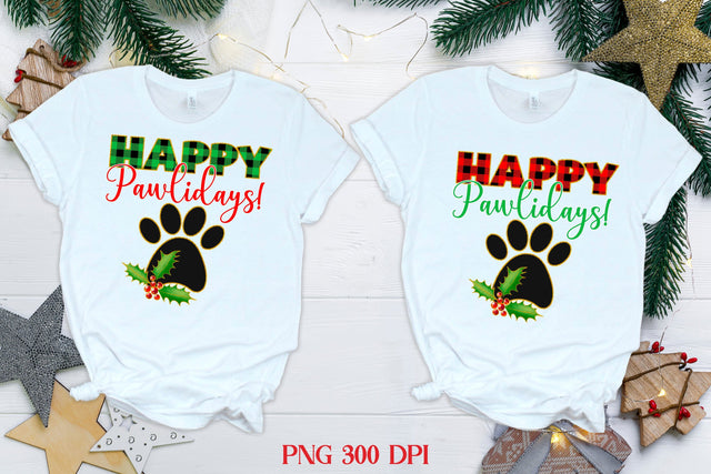 Christmas paws sublimation | Happy Pawlidays PNG Sublimation Svetana Studio 