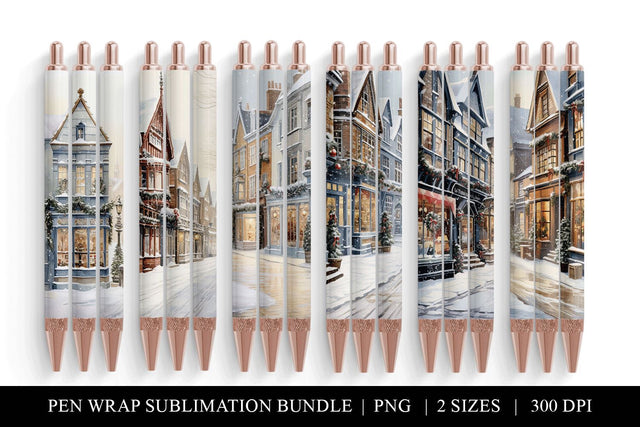 Christmas Pen Wrap Bundle, Christmas Sublimation Pen Wrap Sublimation BijouBay 