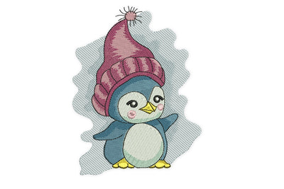 Christmas Penguin Embroidery Design, 4 sizes Embroidery/Applique DESIGNS NextEmbroidery 