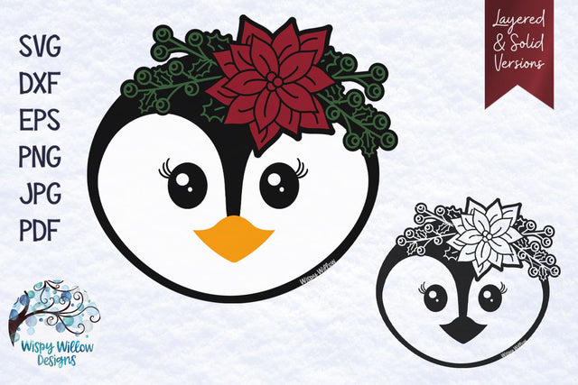 Christmas Penguin SVG SVG Wispy Willow Designs 